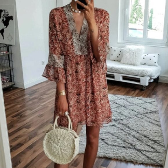 V Neck Dress - Picture 1 of 6